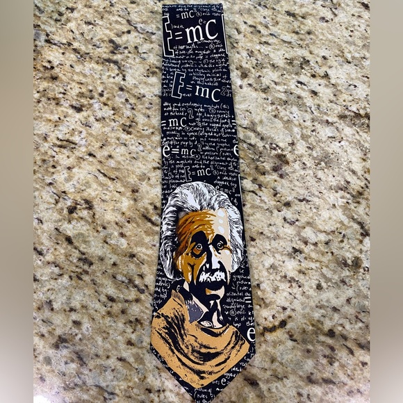 Rene Chagal Hand Made Novelty Albert Einstein Tie Neck Tie Necktie - Picture 2 of 8